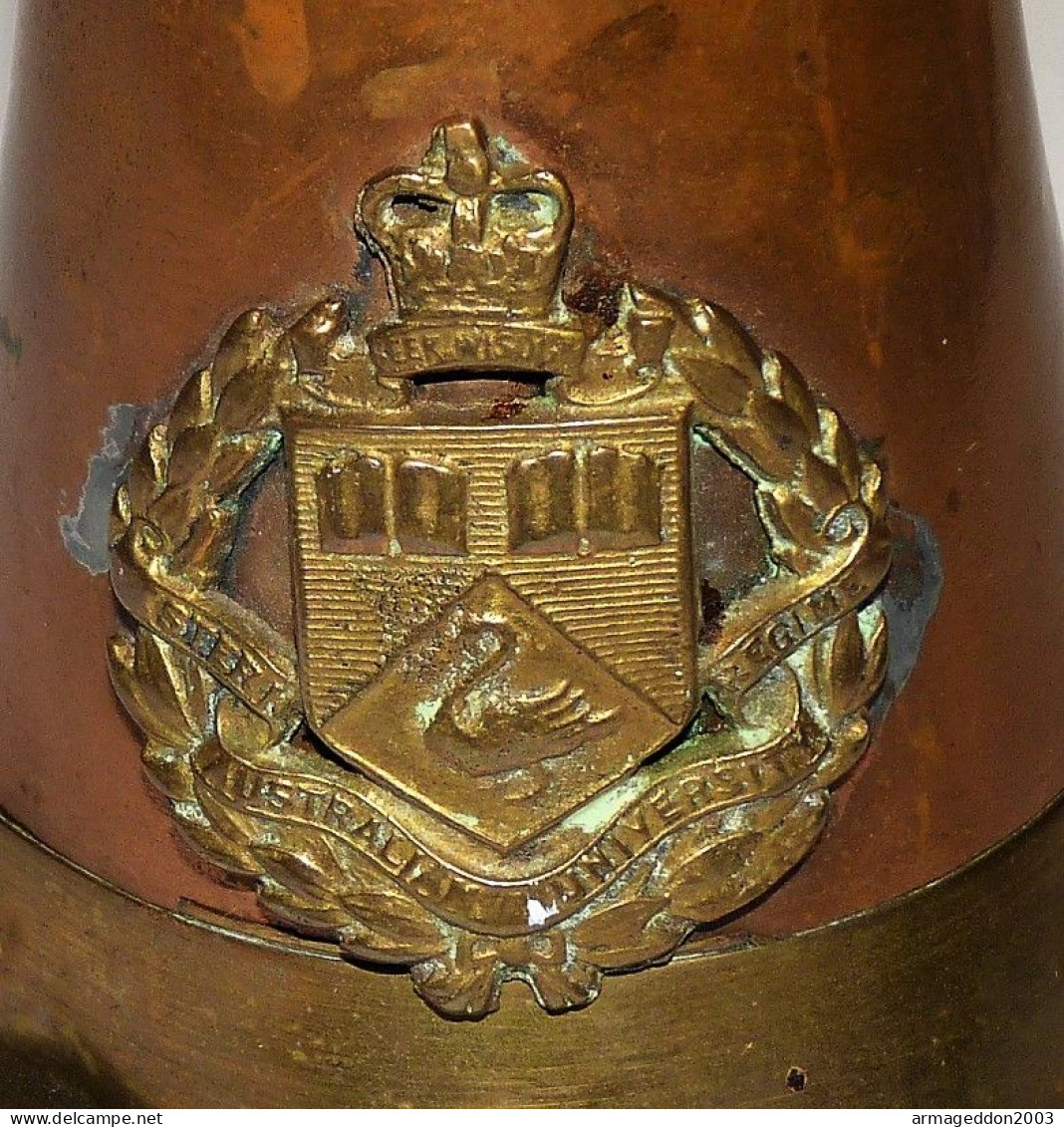 Western Australia University Regiment Militaire Ancien Clairon Cuivre Et Laiton - Equipement