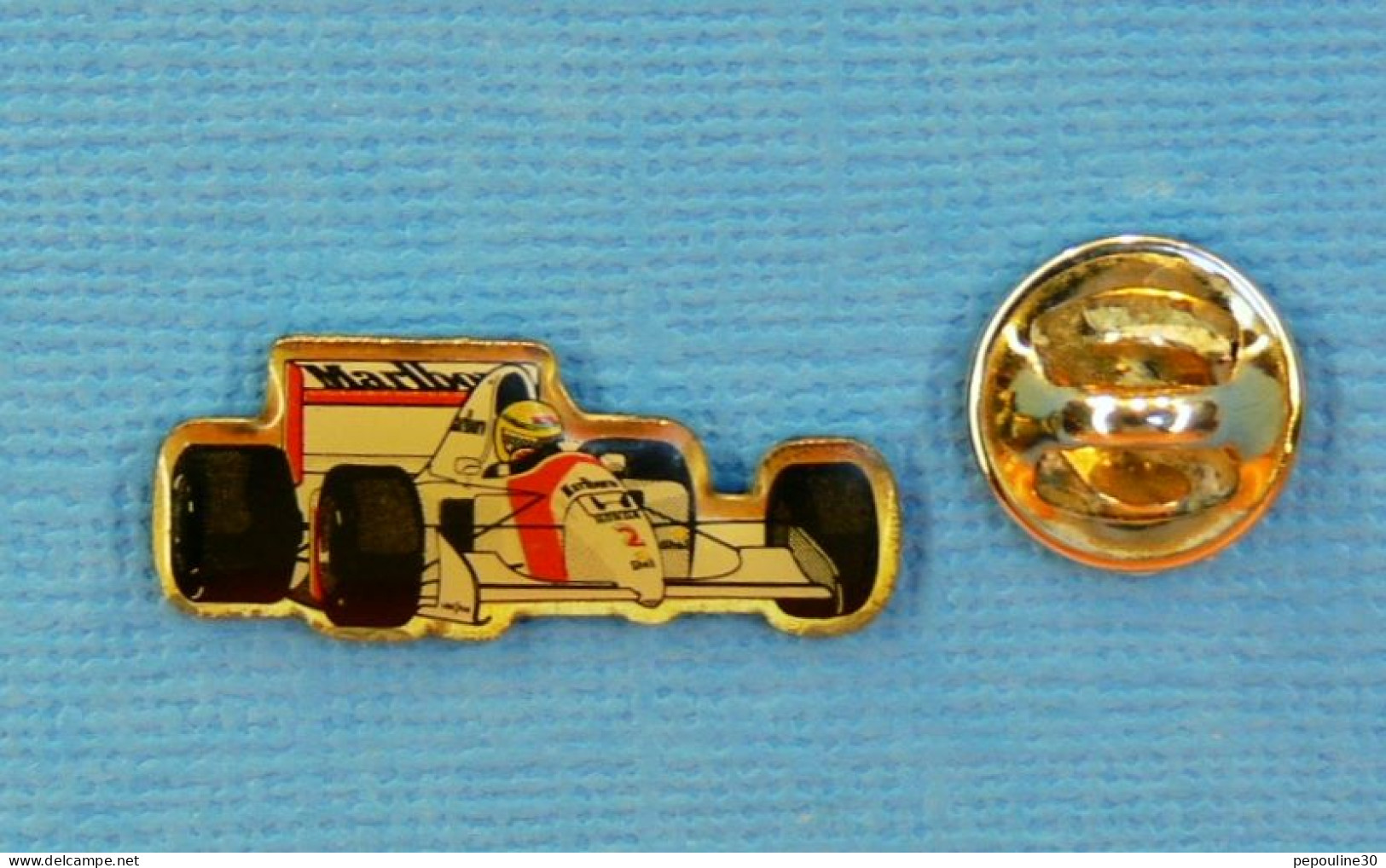 1 PIN'S //  ** Mc LAREN MP4-6 N°2 HONDA / MARLBORO ** - F1