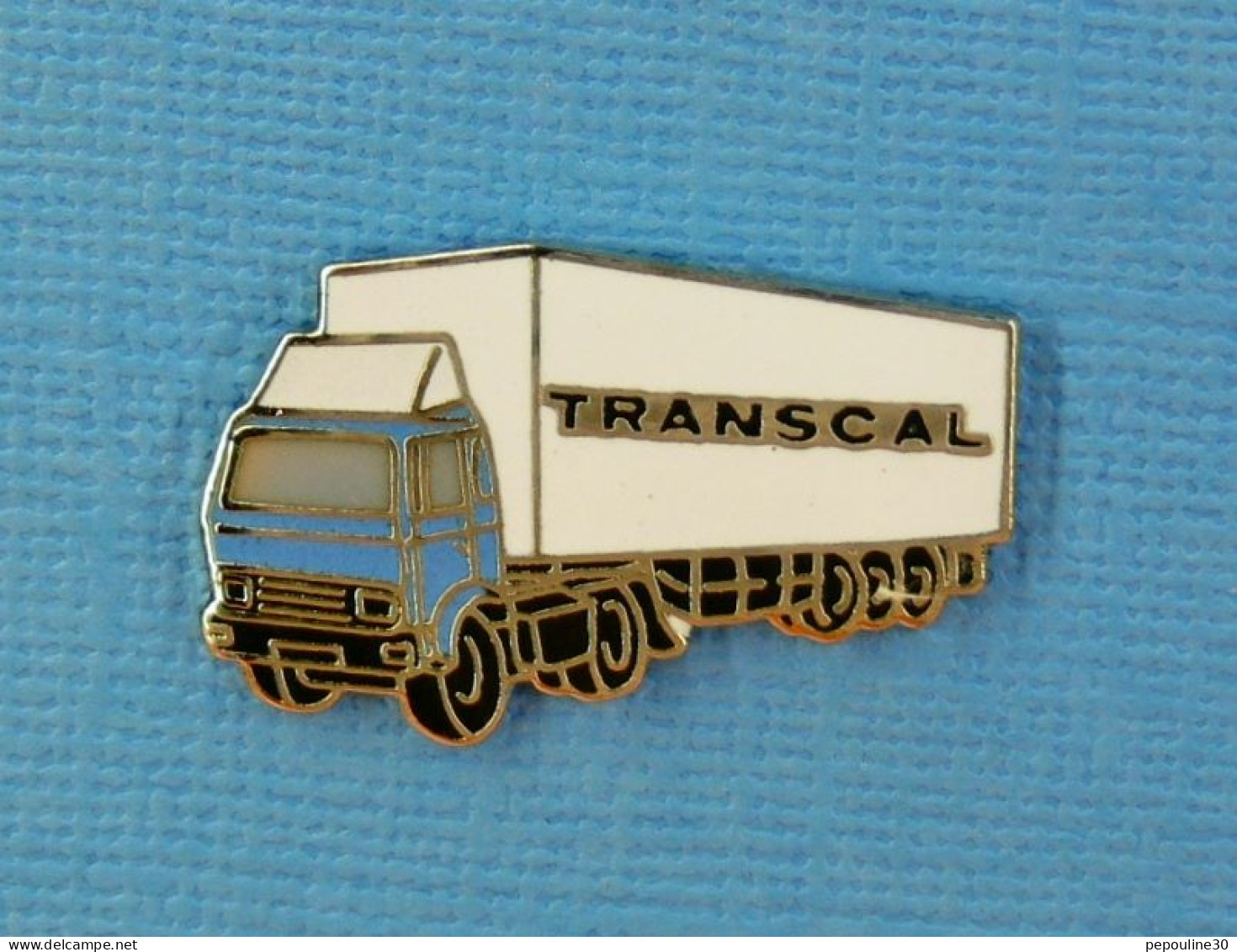 1 PIN'S //  ** TRANSPORTS / TRANSCAL SA / CORMELLES-LE-ROYAL (14) ** - Transports