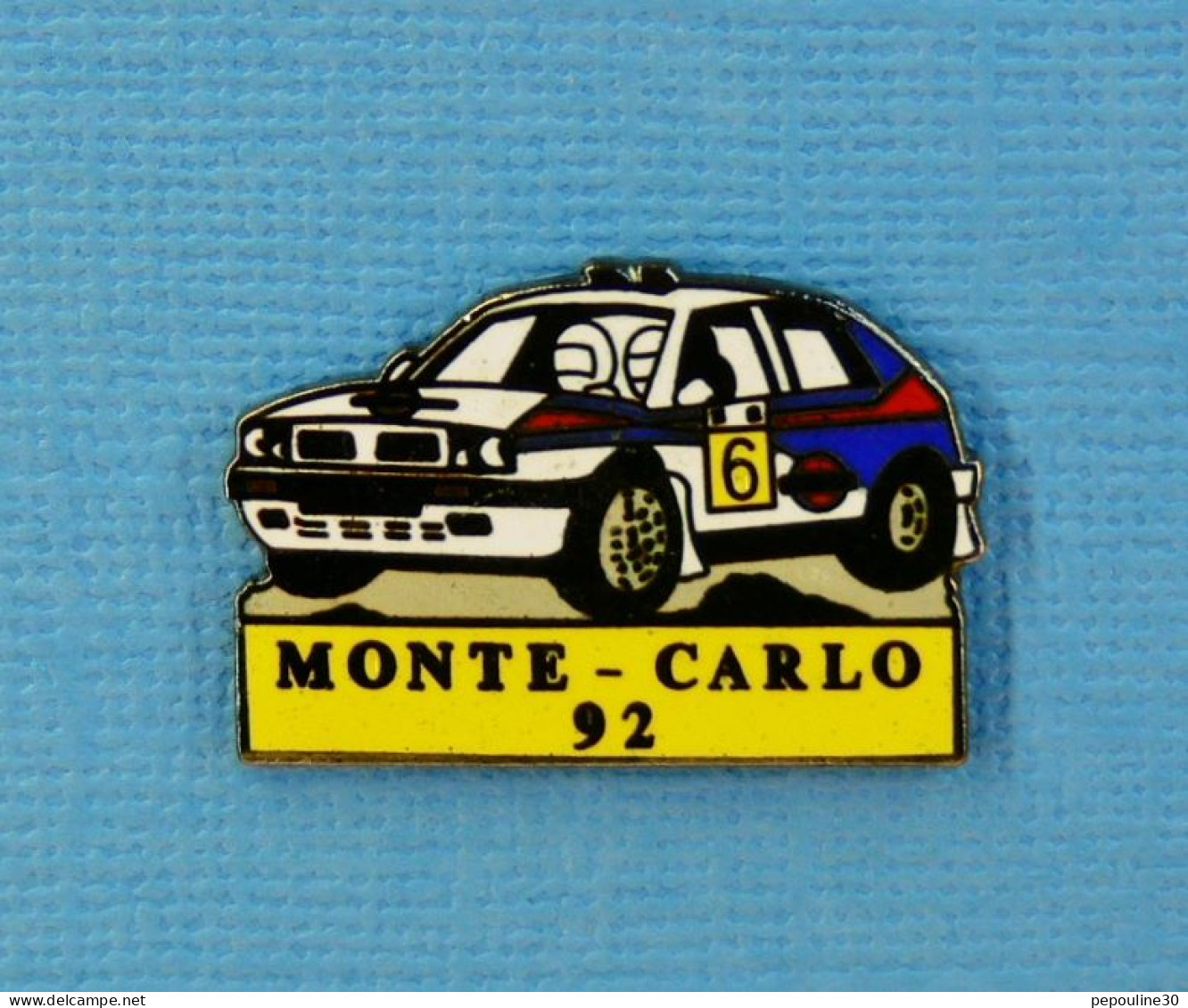 1 PIN'S //  ** MONTE-CARLO '92 / LANCIA DELTA HF INTÉGRALE ** - Rallye