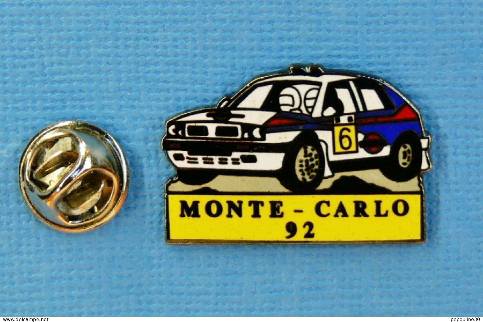 1 PIN'S //  ** MONTE-CARLO '92 / LANCIA DELTA HF INTÉGRALE ** - Rally