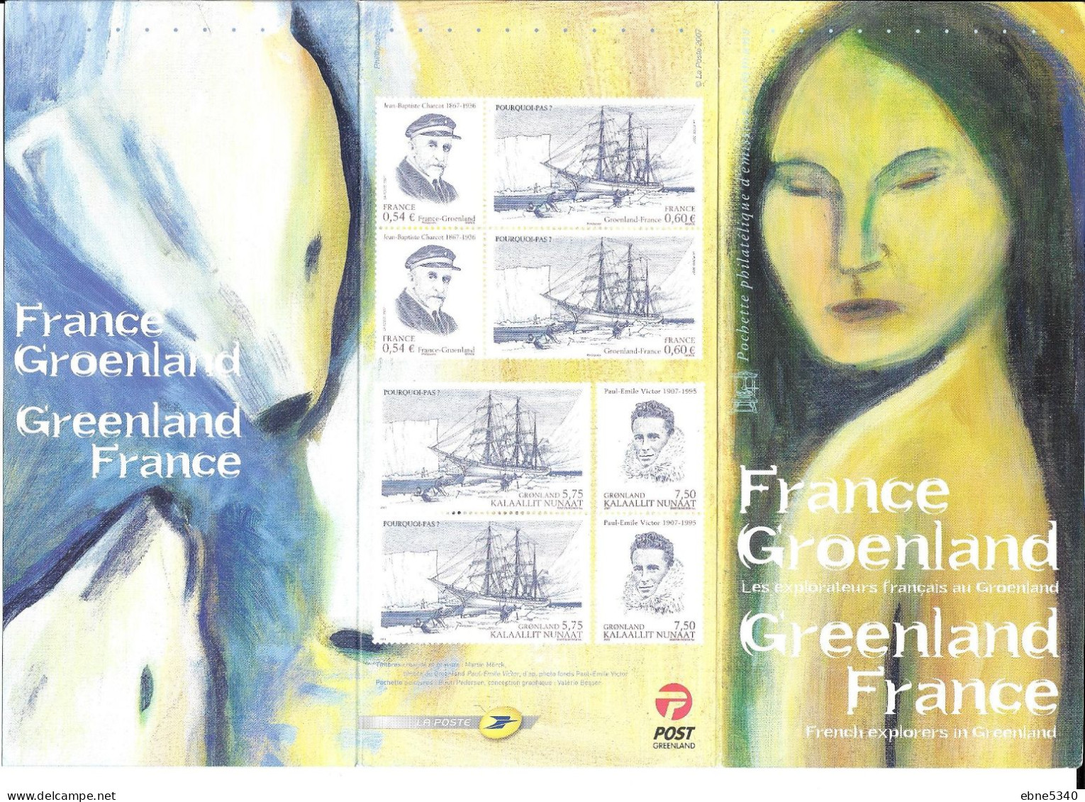 FRANCE - GROENLAND - Les Explorateurs Français Au Groenland émission Commune Oblitéré - Blocs Souvenir