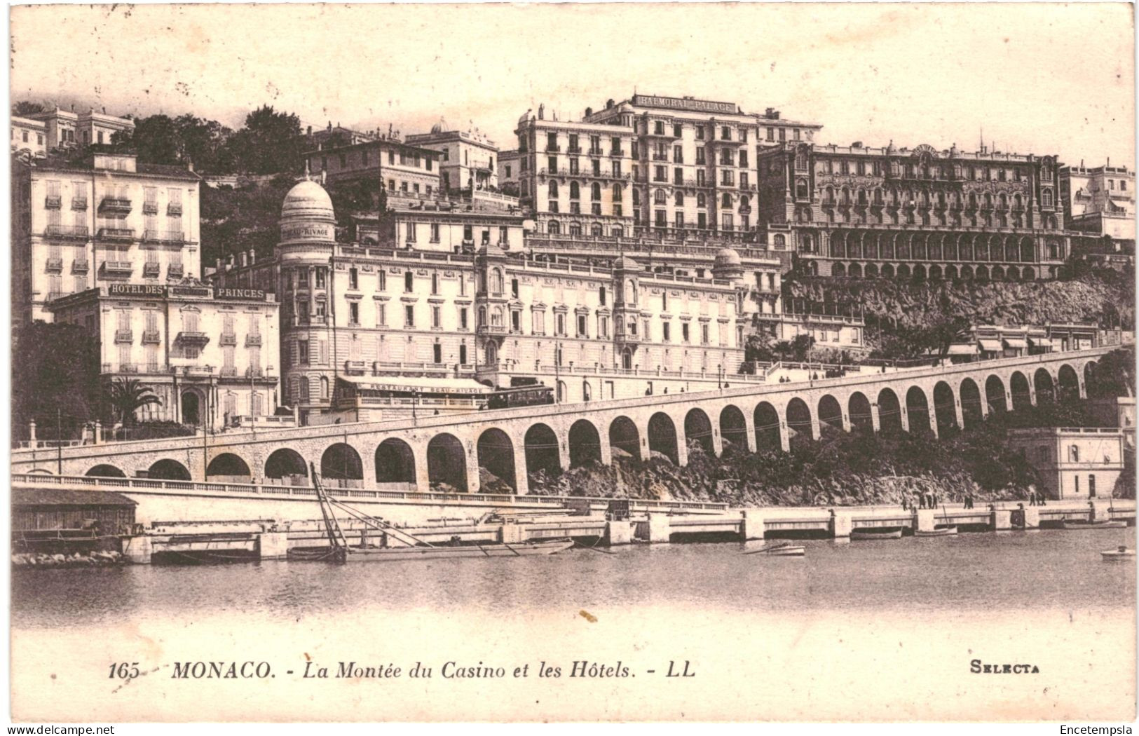 CPA Carte Postale Monaco La Montée Du Casino Et Les Hôtels 1924 VM70110 - Hoteles