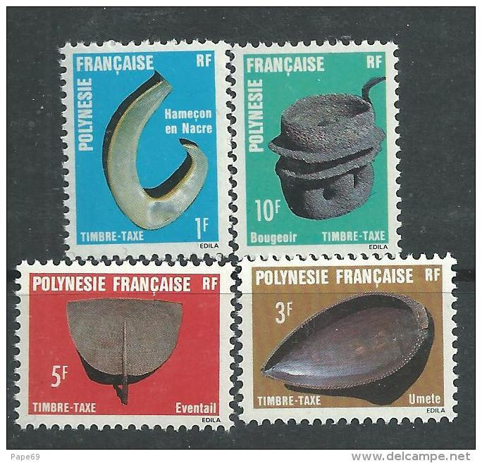 Polynésie Taxe N° 4 / 7  XX  :  Artisanat : Les 4 Valeurs  Sans Charnière, TB - Timbres-taxe