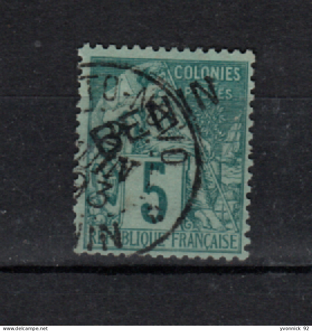 Benin _ (1892 ) Surcharge Double Partielle  N°4 Cachet Porto Novo - Oblitérés