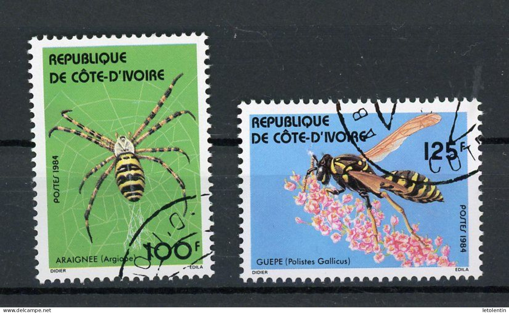 COTE D'IVOIRE - INSECTES - N° Yvert 681/682 Obli. - Côte D'Ivoire (1960-...)