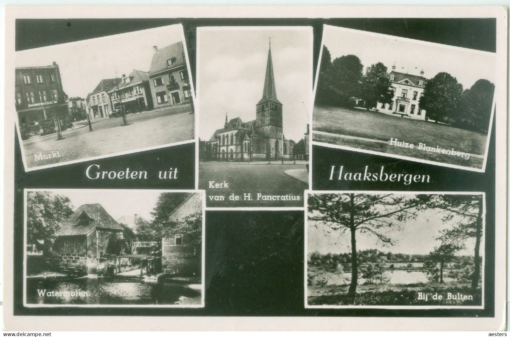 Groeten Uit Haaksbergen 1955; Meerluik- Niet Gelopen. Bekijk Ook Scan 2!! - Haaksbergen