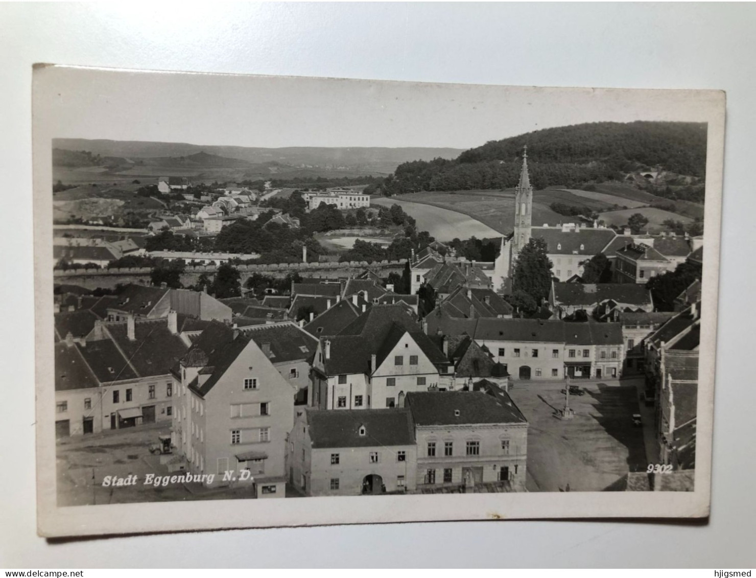 Austria Österreich Stadt Eggenburg Niederösterreich Shop Church Town View RPPC Real Photo 16801 Post Card POSTCARD - Eggenburg