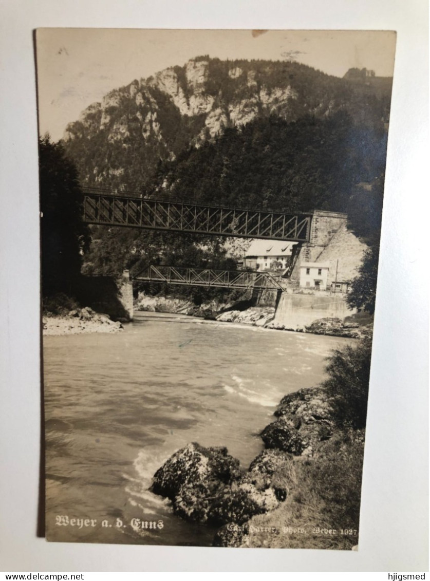 Austria Österreich Weyer A D Enns Oberösterreich Trail Rail Bridge Bahn Brücke RPPC Real Photo 16804 Post Card POSTCARD - Weyer