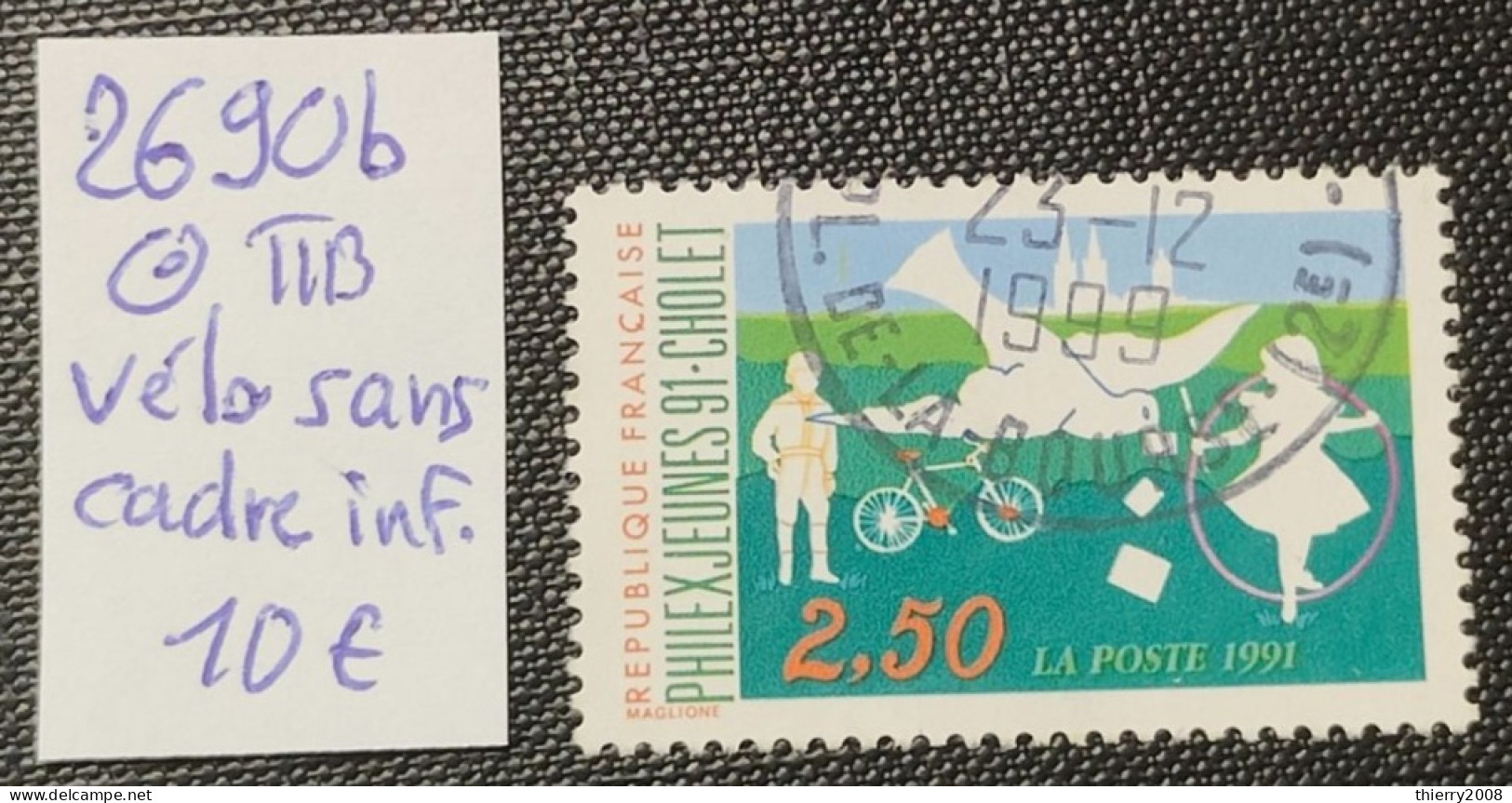 N° 2690b (Variété, Vélo Sans Cadre Inférieur) Avec Oblitération Cachet à Date  TTB - Usados