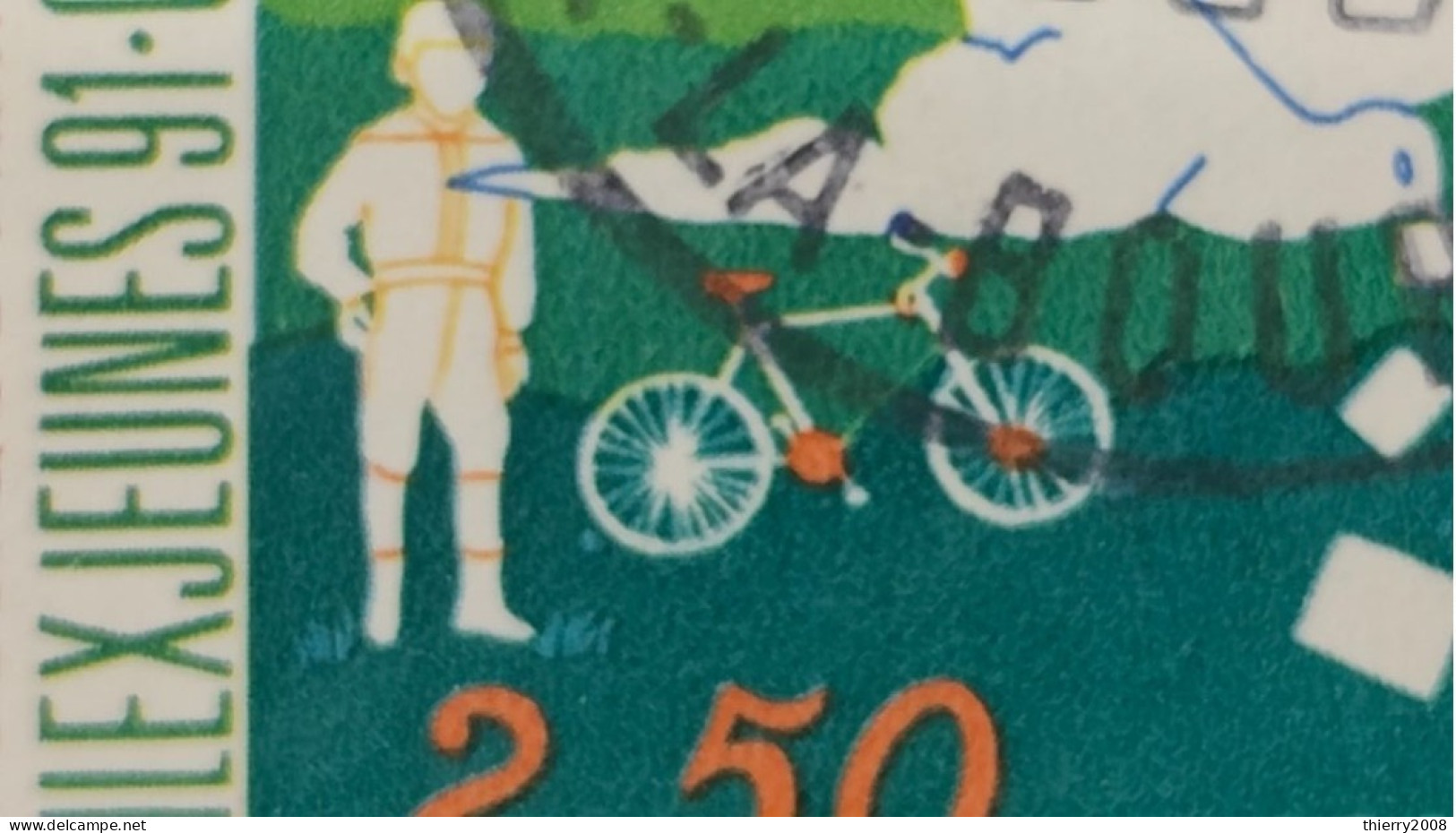 N° 2690b (Variété, Vélo Sans Cadre Inférieur) Avec Oblitération Cachet à Date  TTB - Used Stamps