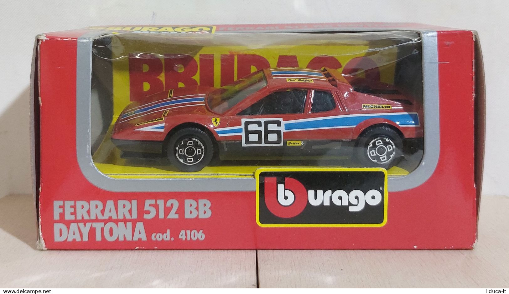 I116021 BURAGO 1/43 Serie Die Cast Metal N. 4106 - Ferrari 512 BB Daytona - Box - Burago