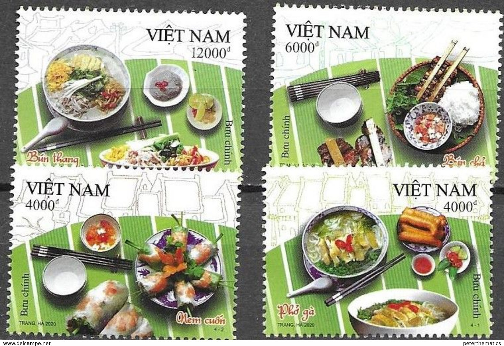 VIETNAM, 2020, MNH,FOOD, VIETNAMESE CUISINE, 4v - Alimentation