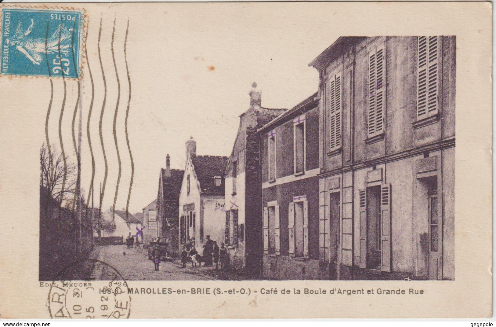MAROLLES En BRIE  - Café De La Boule D'Argent Et Grande Rue - Marolles En Brie