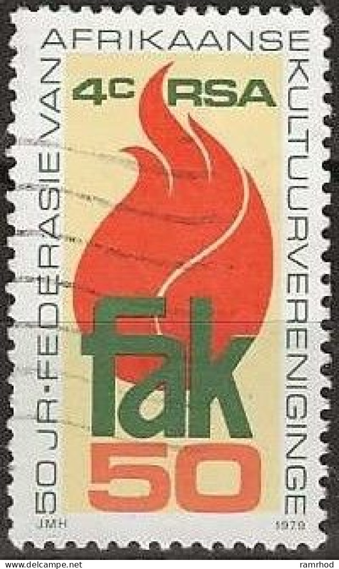 SOUTH AFRICA 1979 50th Anniversary Of FAK (Federation Of Afrikaans Cultural Societies) - 4c FAK Emblem FU - Gebruikt