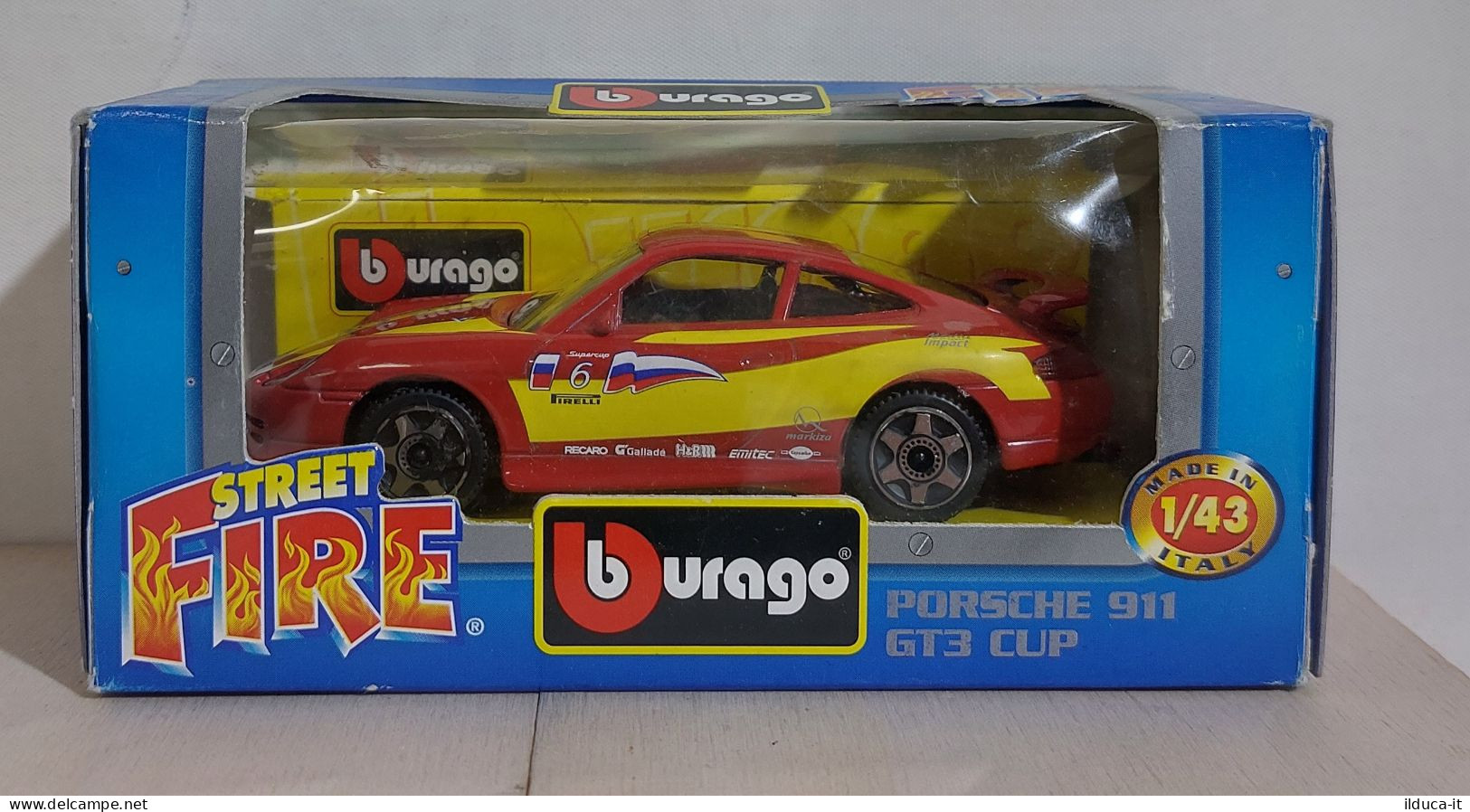 I116090 BURAGO 1/43 Serie Street Fire - Porsche 911 GT3 Cup - Box - Burago