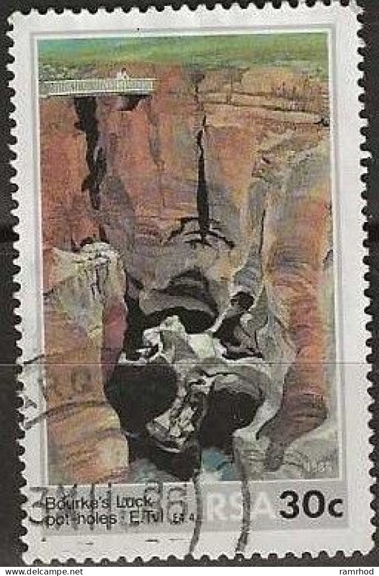 SOUTH AFRICA 1986 Rock Formations - 30c. - Bourke's Luck Potholes, Blyde River Gorge FU - Usados