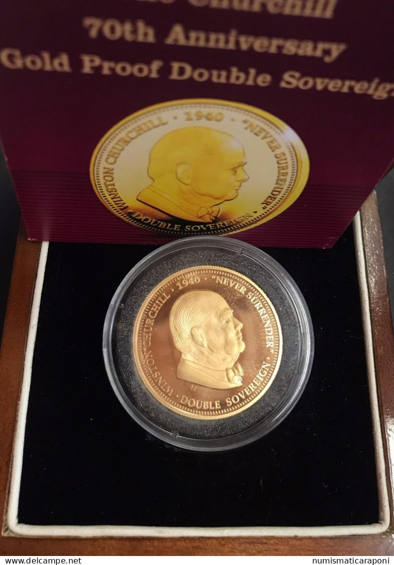 Tristan Da Cunha 2 Sovereign 2010 Churchill 70th Anniversary Mintage 199 Proof In Box Cod.au.021 - Sonstige & Ohne Zuordnung