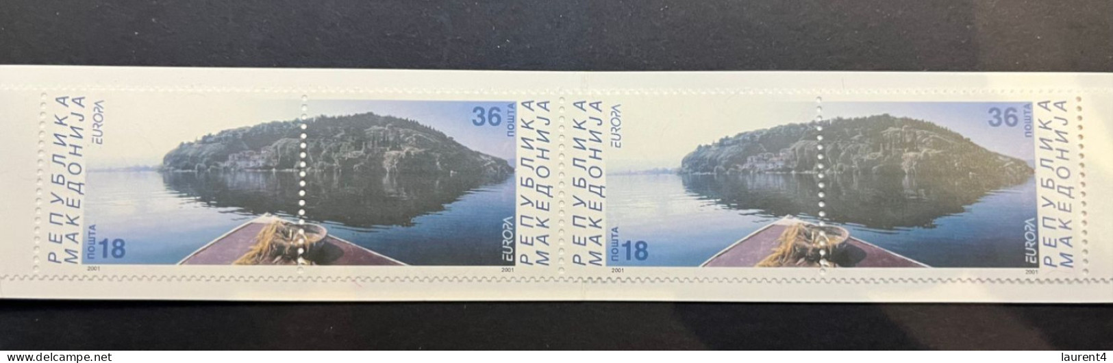 3-8-2023 (stamp) EUROPA CEPT - Mint / Neuf - 2001 - Macedonia (pair From Top Of Sheetlet) - 2001