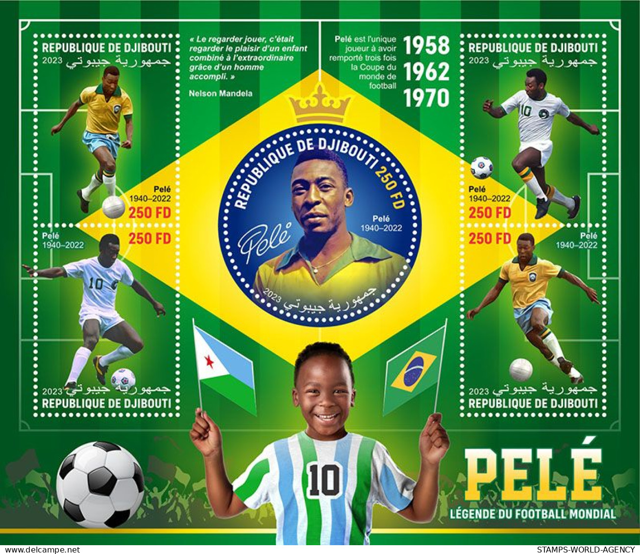 2023-03 - DJIBOUTI-  PELE             4V  MNH** - Autres & Non Classés