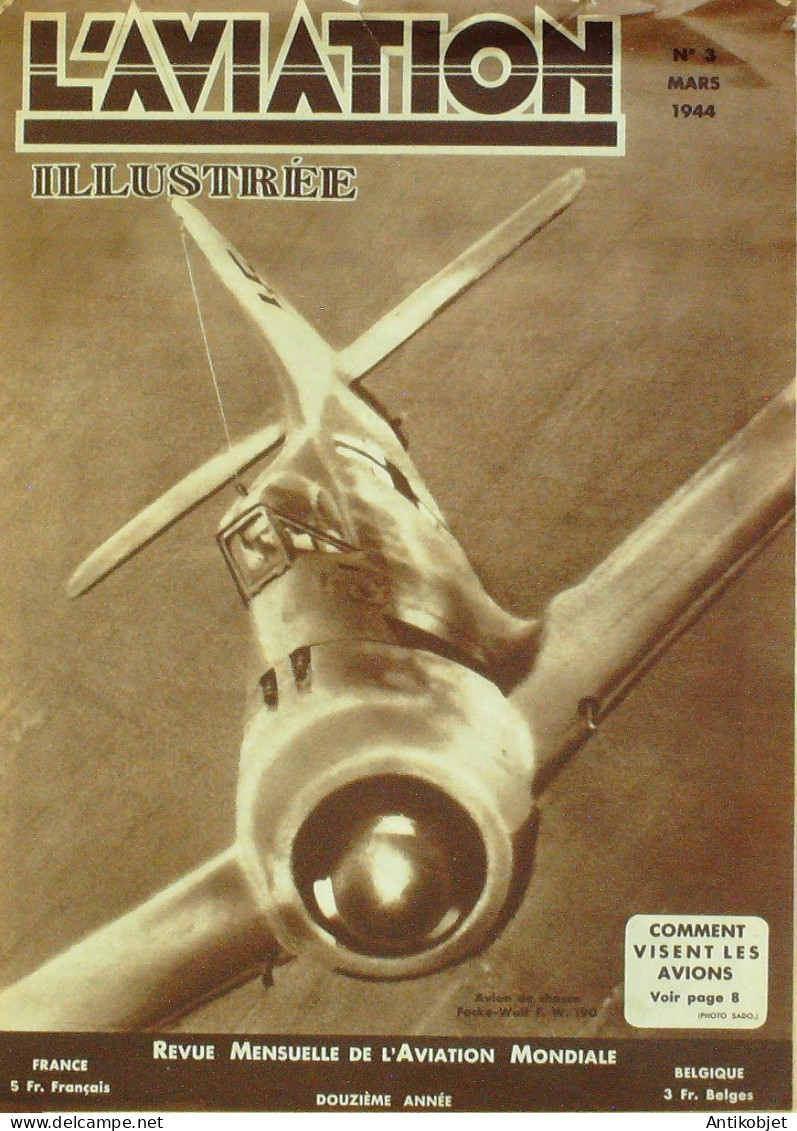 L'aviation Illustrée 1944 N° 8 Henschel HS 129 FW 190 Savola S83 - Boeken
