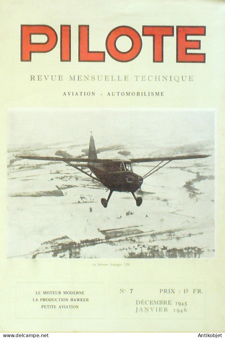 Pilote 1946 N° 7 Auster IV Hurribomber Grumman Tigercat F7F Mitsubishi Army 97 Sally - Boeken