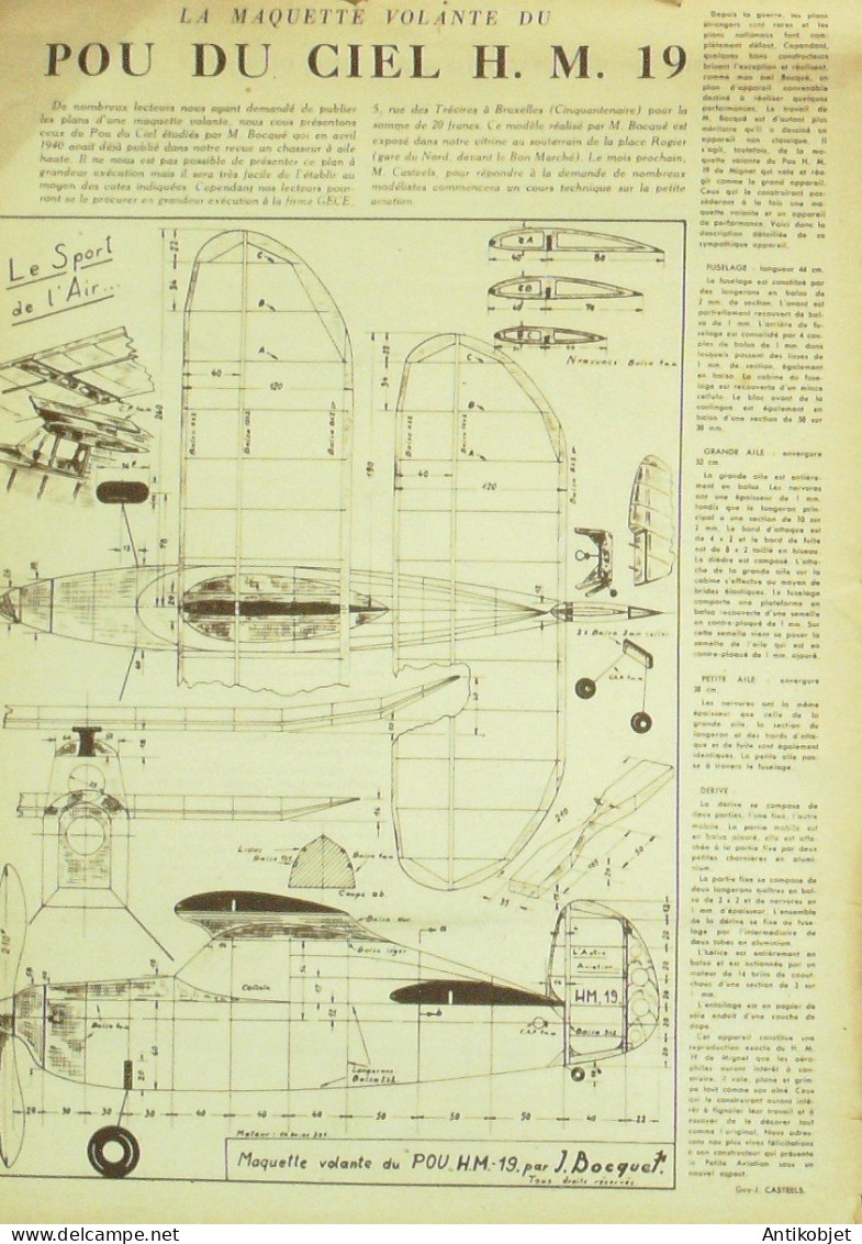 L'aviation illustrée 1944 n° 4 Heinkel 112U Dornier Do 24 Pou du ciel H M 19