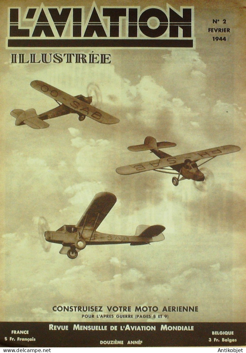 L'aviation Illustrée 1944 N° 2 Sab 140 Messerschmitt 109 F Autogire - Manuels