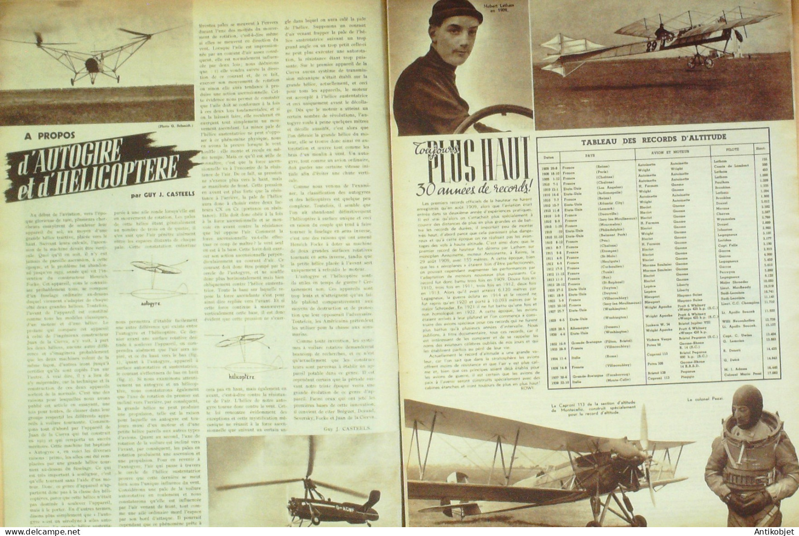 L'aviation Illustrée 1944 N° 2 Sab 140 Messerschmitt 109 F Autogire - Manuals