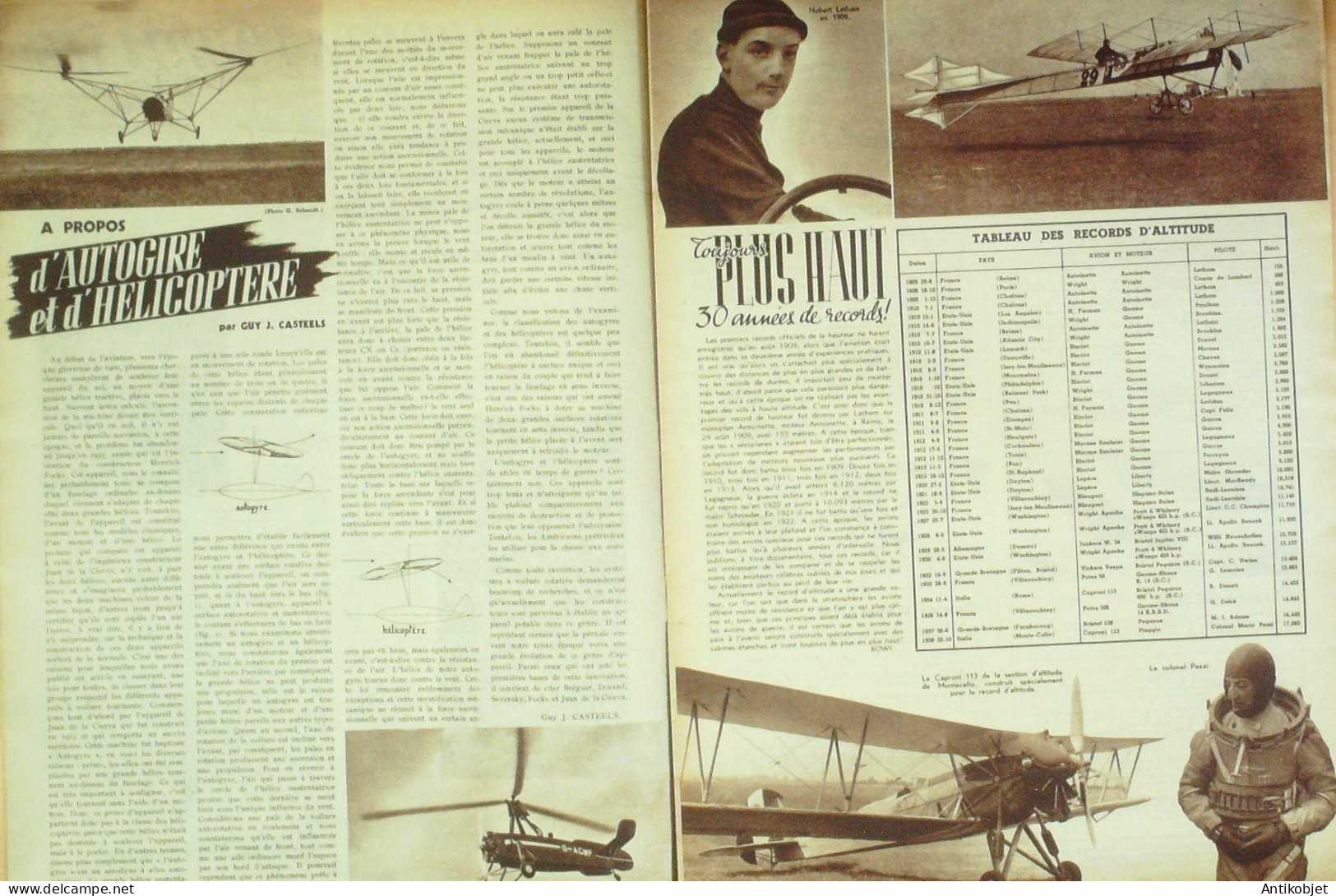 L'aviation Illustrée 1944 N° 2 Sab 140 Messerschmitt 109 F Autogire - Manuels