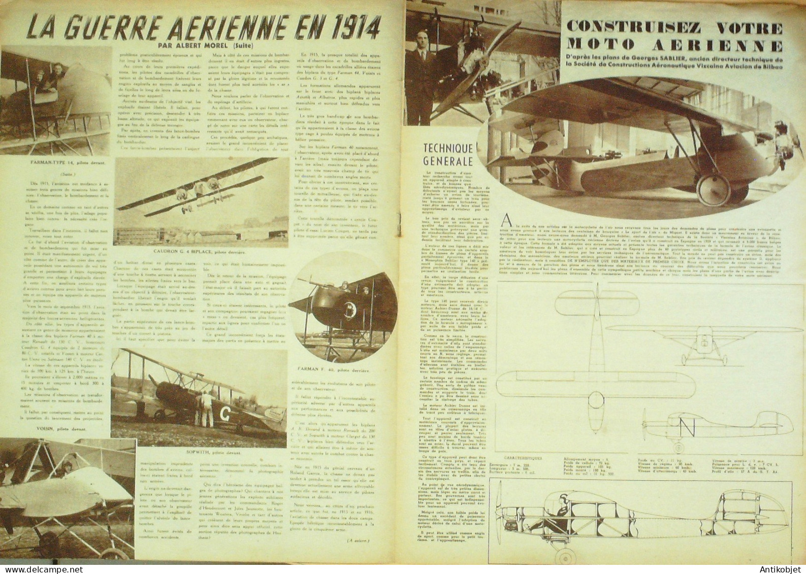 L'aviation Illustrée 1943 N°10 Caudron C4 Starck 20 Neseler Mitsucishi S-00  - Boeken