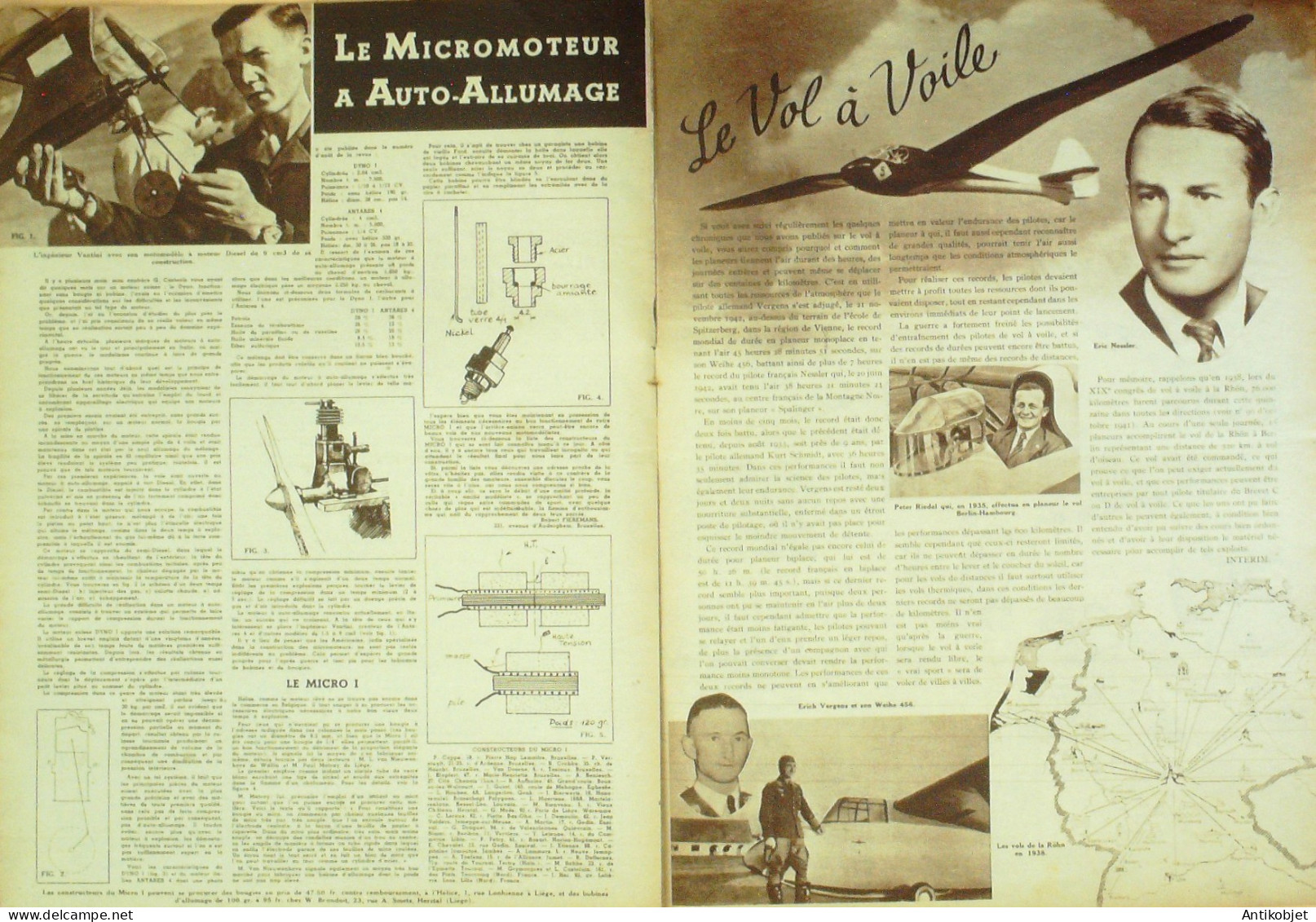 L'aviation Illustrée 1943 N°10 Caudron C4 Starck 20 Neseler Mitsucishi S-00  - Manuels