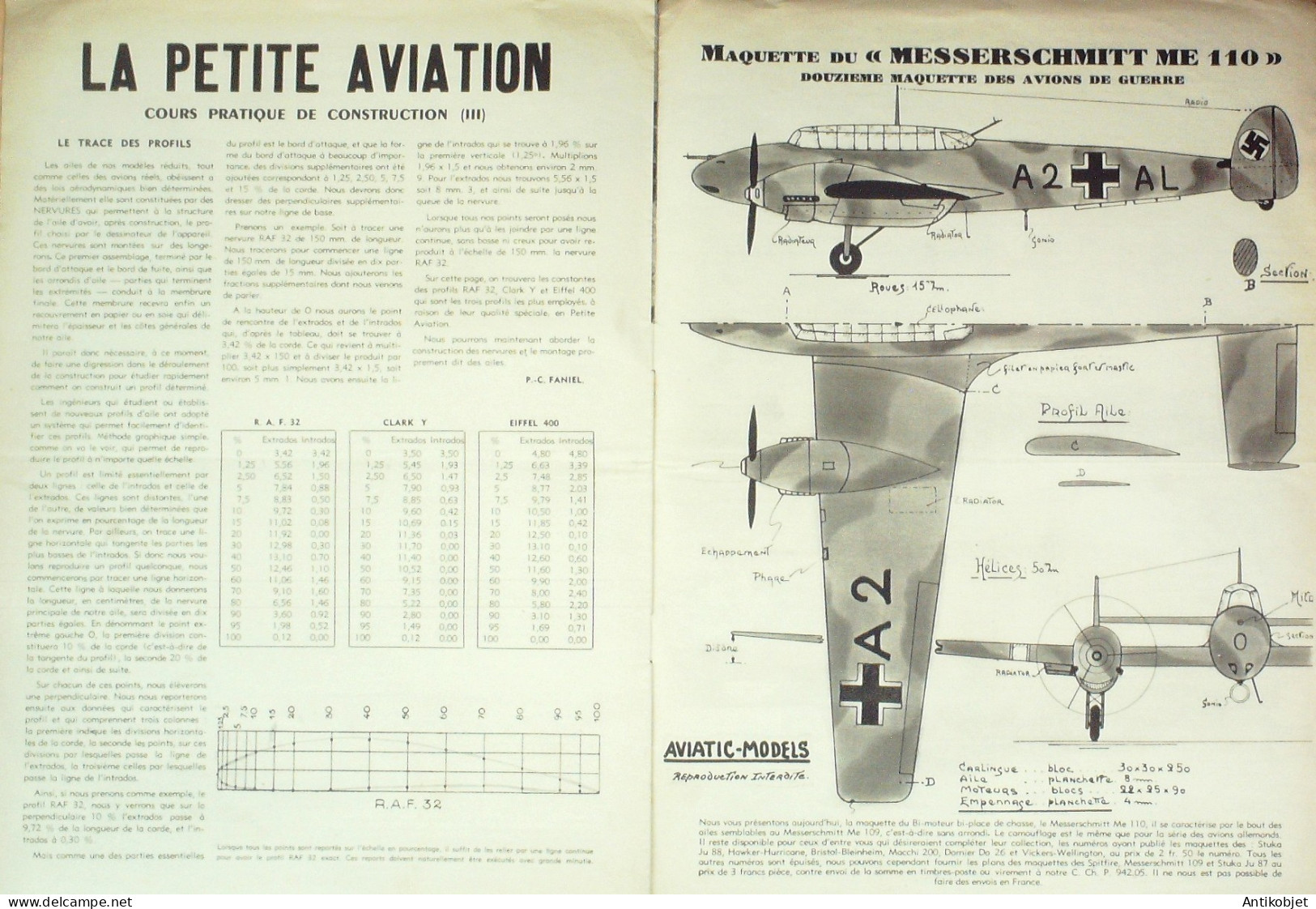 L'aviation illustrée 1941 n°89 Bruno Mussolini hydravion BV 138 Canard AW6B