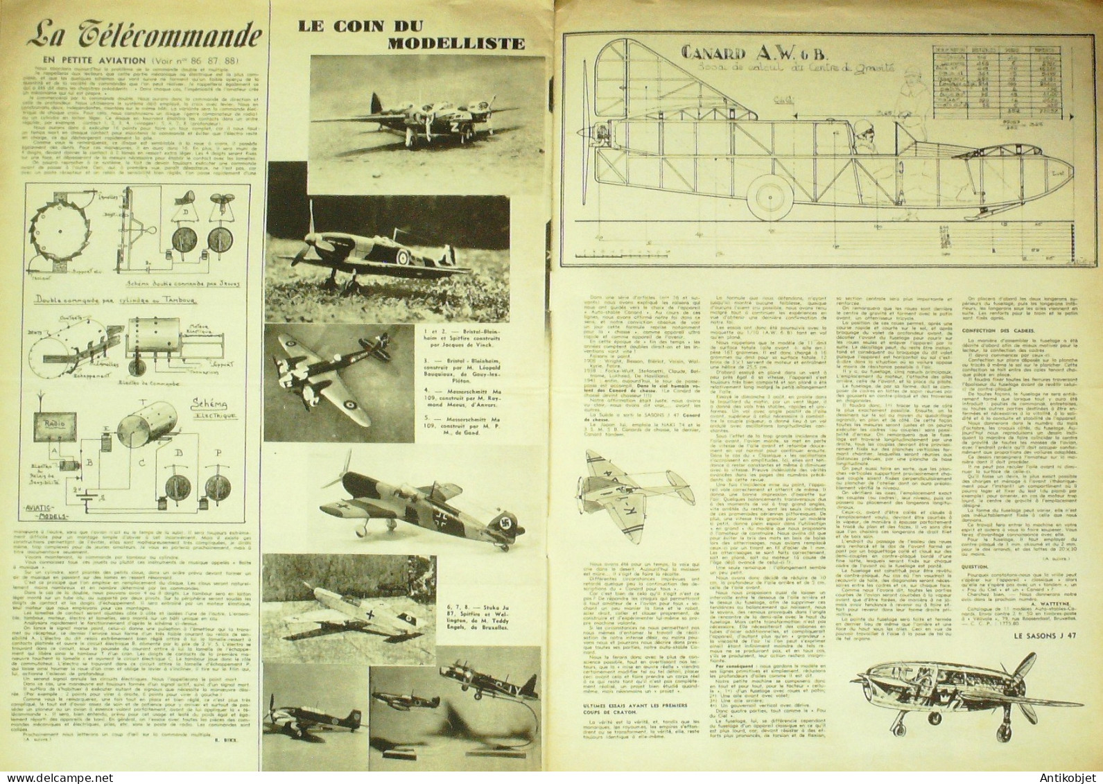 L'aviation illustrée 1941 n°89 Bruno Mussolini hydravion BV 138 Canard AW6B