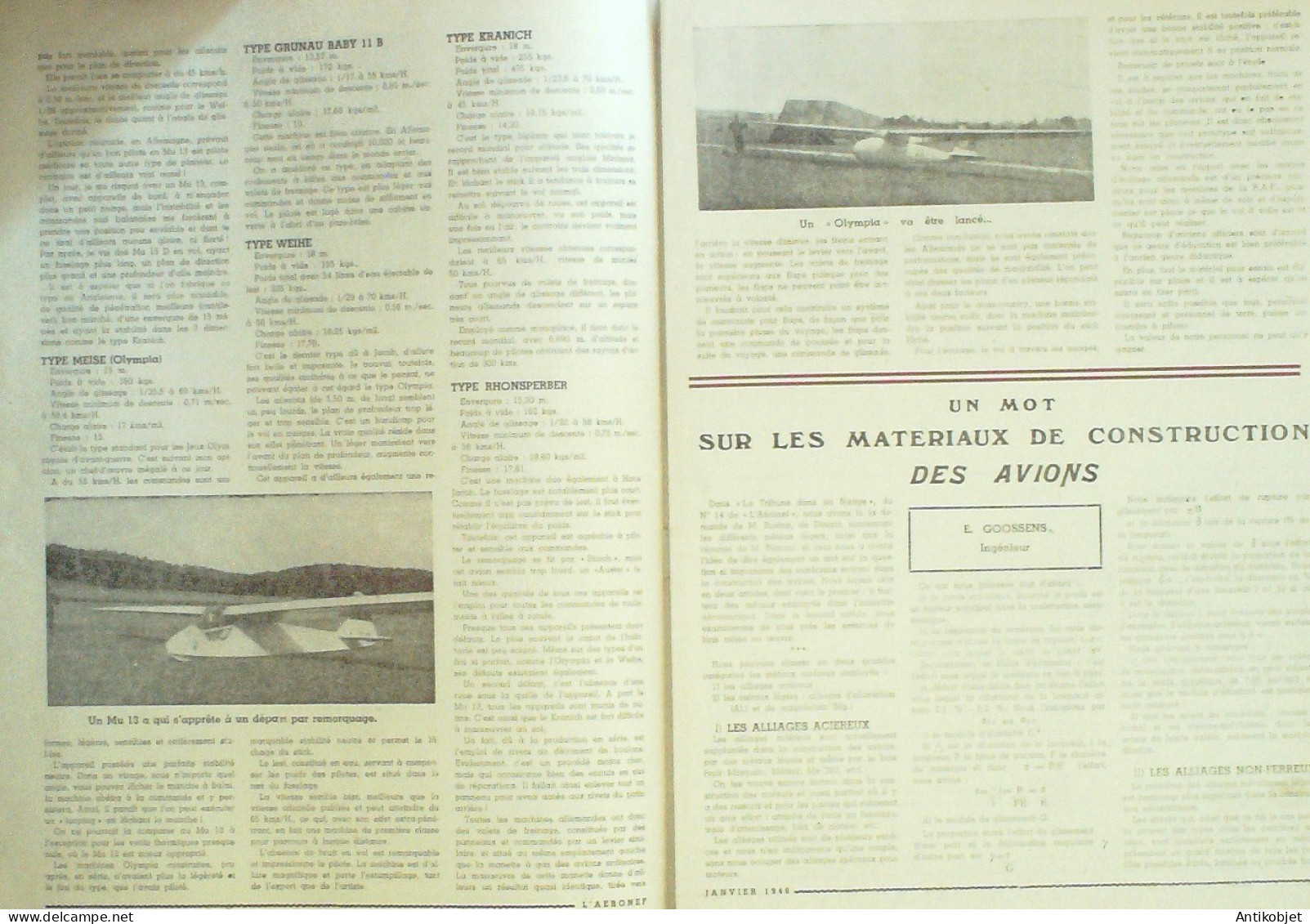 L'Aéronef 1946 N°16 Curtiss Ascender Hydravion GR2 - Manuels