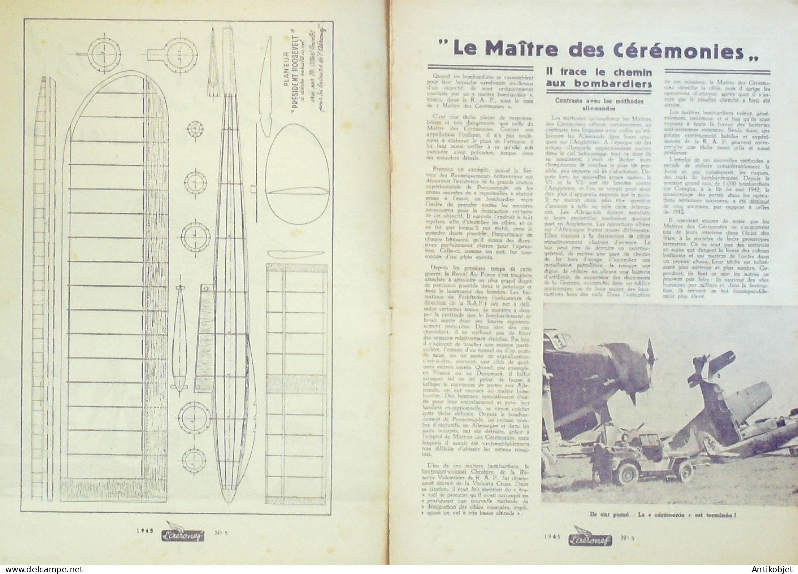 L'Aéronef 1945 N° 5 Streamline II Rototo De Damhet - Handbücher