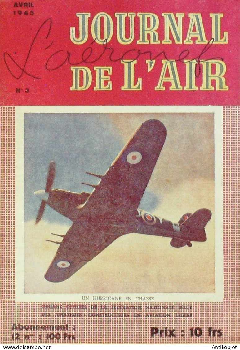 L'Aéronef 1945 N° 3 Potez 63 Curtiss XP 55 Cricri Salmson  - Handbücher