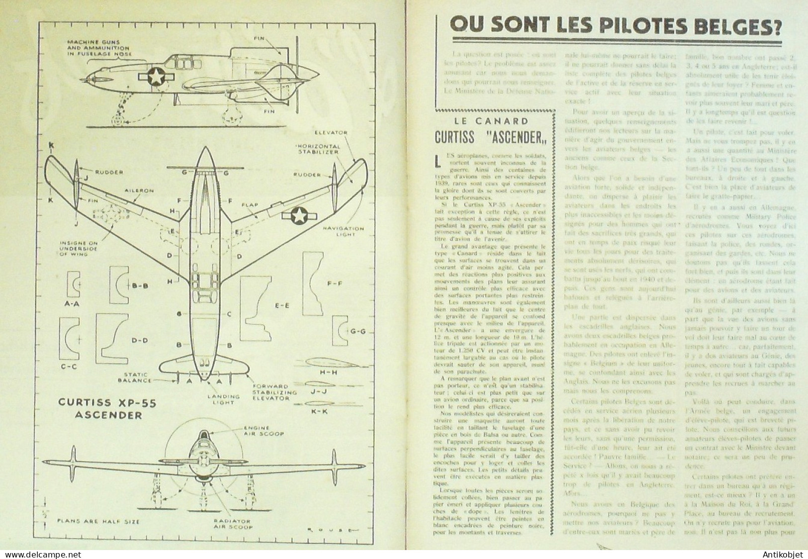 L'Aéronef 1945 N°10 Hélicoptères René Neuteleers Biplace 50cv, AW 6B - Boeken