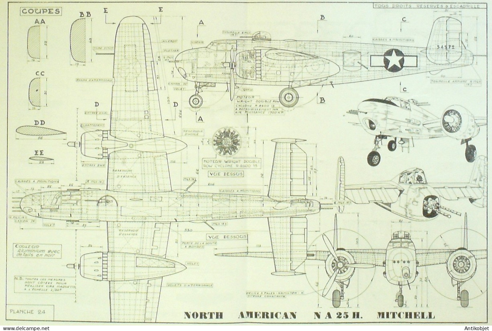 Escadrille 1946 n° 5 Douglas BTD-1 North American B25 Mitchell