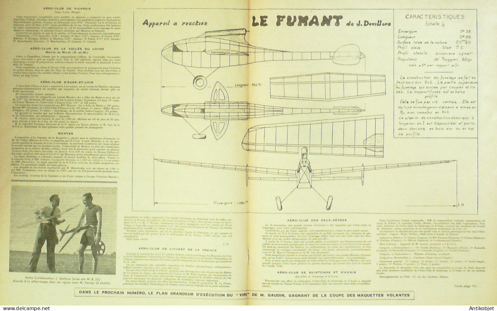 Aviation Modèle Réduit 1945 N°85 Le Turbulent Aérocordaque - Boeken