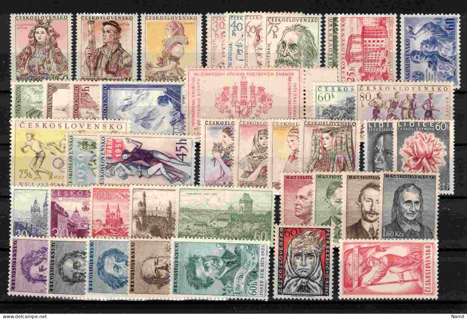 ** Tchécoslovaquie 1955-7 Lot Avec Timbres Neufs Sans Charniere - Collections, Lots & Séries