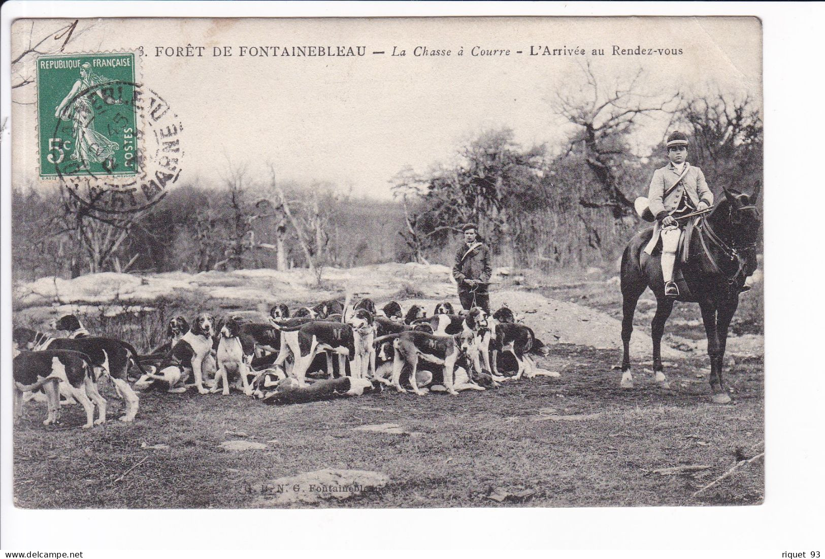 Lot 2 Cp - FORET DE FONTAINBLEAU. Scènes De Chasse(voir Scans) - Hunting