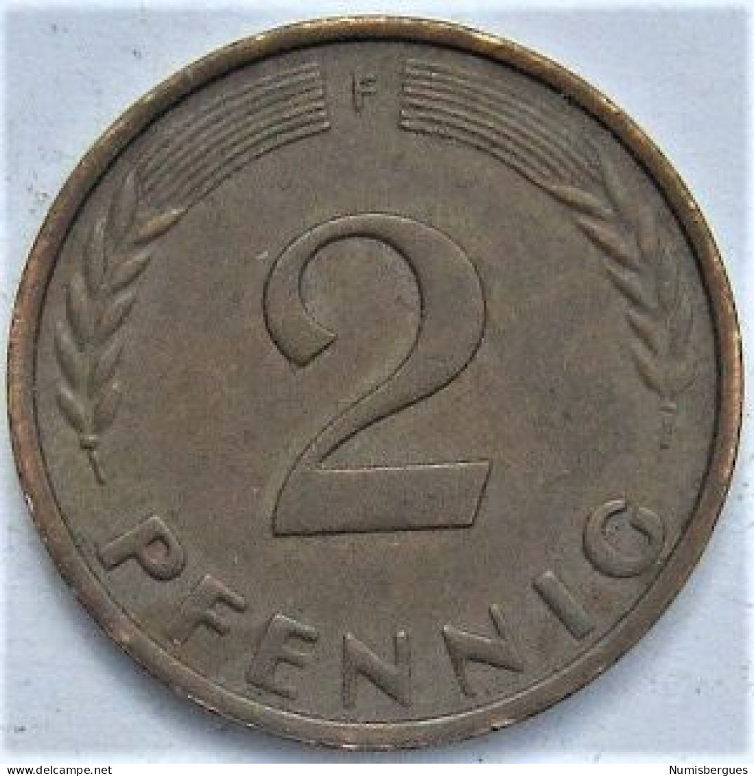 Pièce De Monnaie 2 Pfennig 1958 F - 2 Pfennig