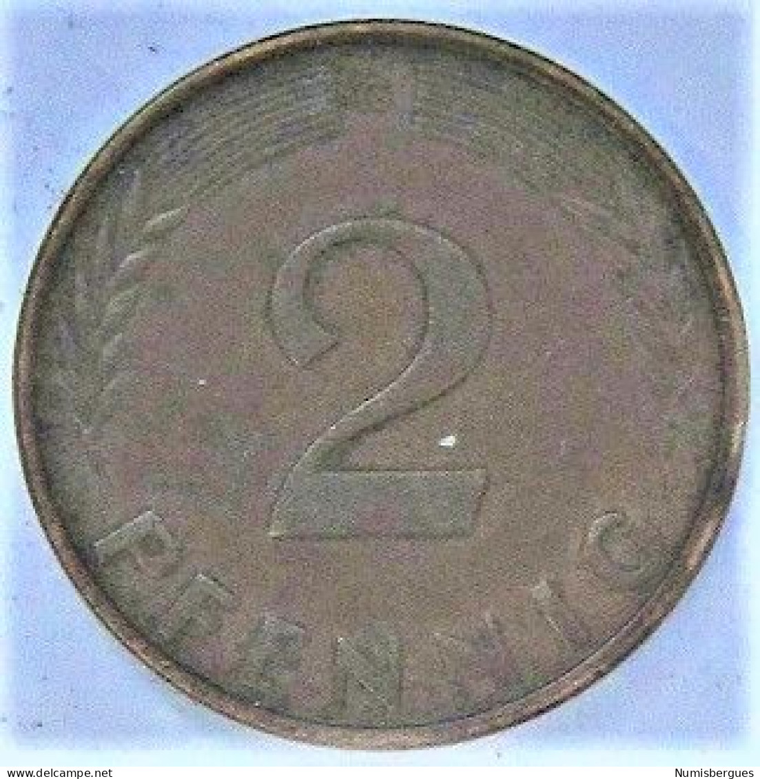 Pièce De Monnaie 2 Pfennig 1958 G - 2 Pfennig