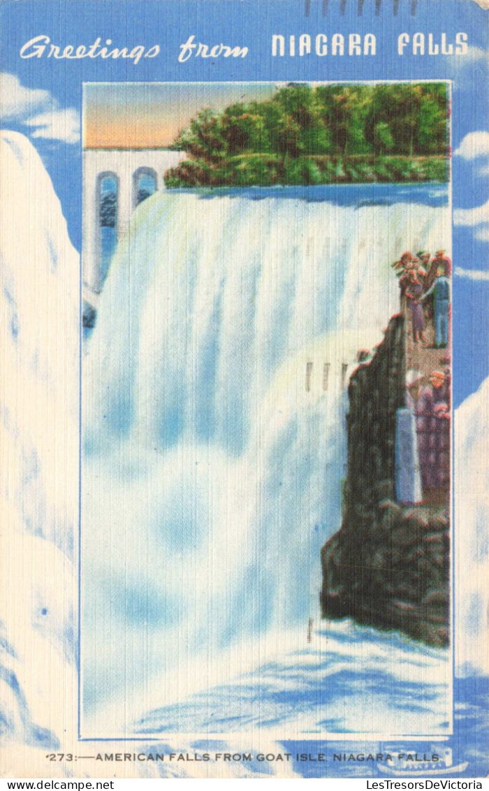 ETATS UNIS - American Falls From Goat Isle - Niagara Falls - Colorisé - Carte Postale Ancienne - Other & Unclassified