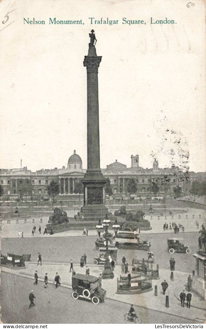 ROYAUME UNI - London - Nelson Monument - Trafalgar Square - Animé - Carte Postale Ancienne - Rheinfelden