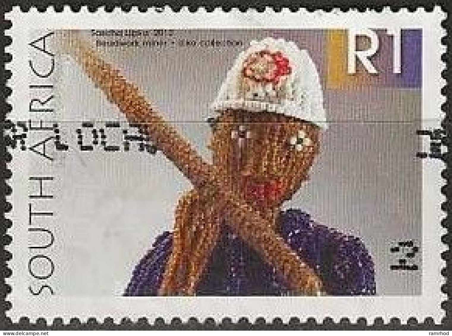 SOUTH AFRICA 2010 South African Beadwork - 1r. - Miner FU - Used Stamps