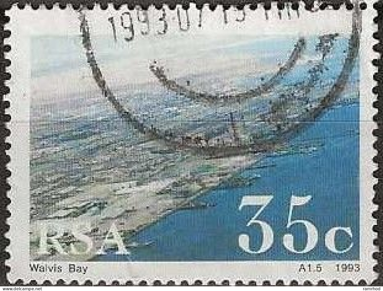 SOUTH AFRICA 1993 South African Harbours - 35c - Walvis Bay Harbour FU - Used Stamps