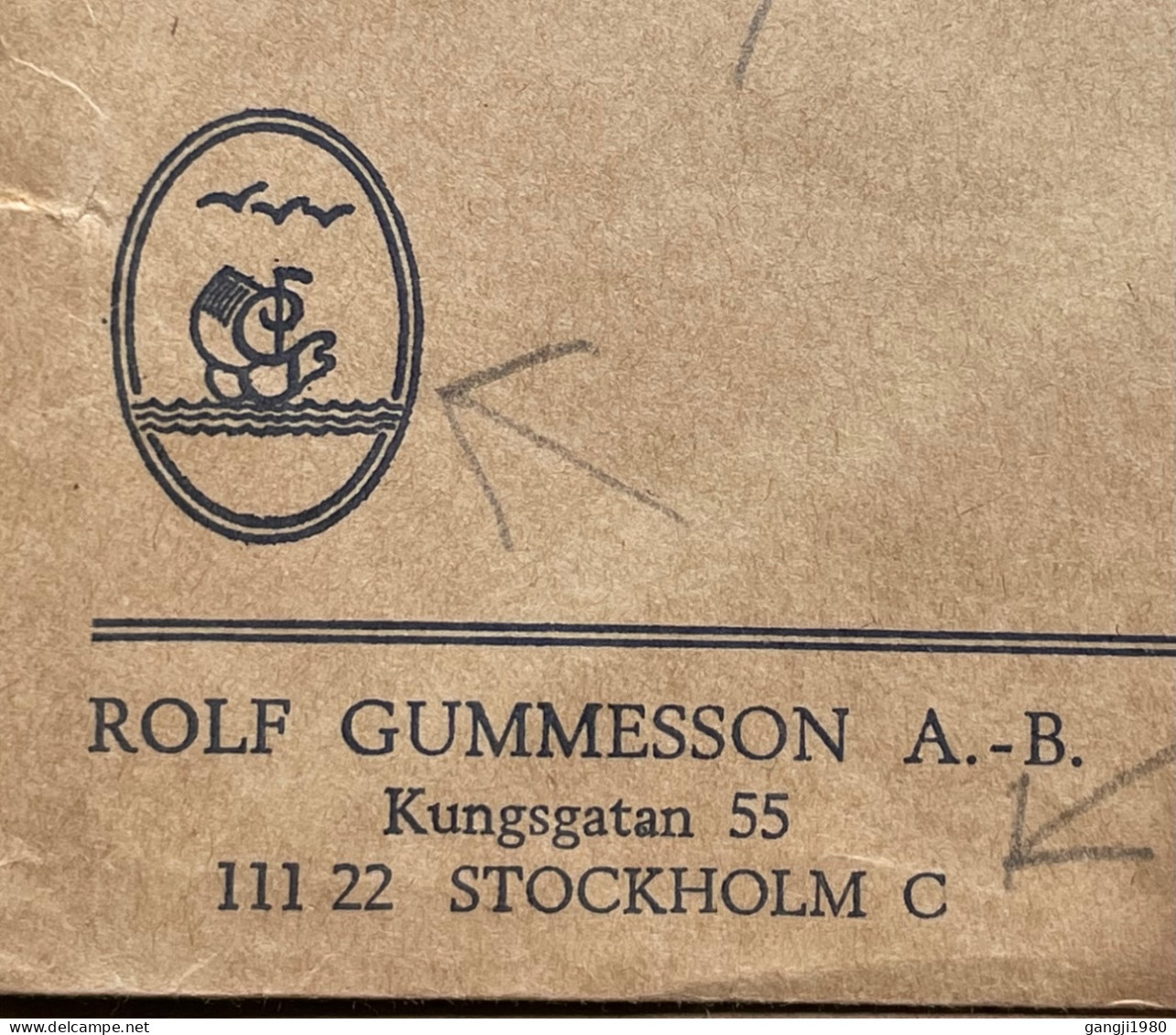 SWEDEN 1975, COVER USED TO USA, STAMP DEALER, ROLF GUMMESSON, SHIP, TARGET SHOOTING & PRINCE EUGEN PAINTER, MACHINE SLOG - Brieven En Documenten