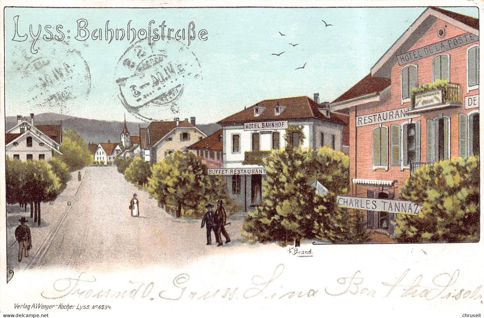 Lyss Bahnhofstrasse Litho - Lyss